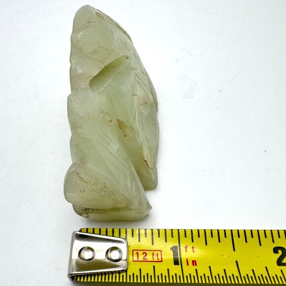 Jade Carved Chinese Diety Figurine Rustic Stone Antique 19 c - Picture 4 of 10